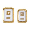 Two's Company Bonheur Set of 2 Gold-Leaf Photo Frames Includes