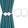 SUOXU Magnetic Curtain Tiebacks, 2pcs Tie Backs Clips Rope Holdbacks