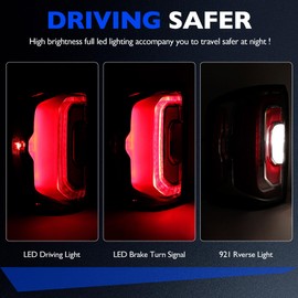 LED Taillights, Compatible with 2016-2019 GMC Sierra 1500 SLE SLT Denali Base Limited All Terrain, Replace 84233587 84365930 Led Driving Brake Turn Signal Rear Left Driver Side Tail Lights Assembly