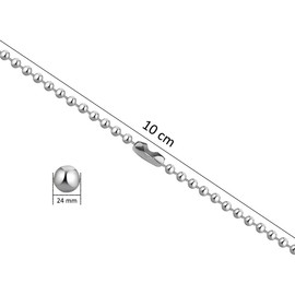 Ball Bead Chains, 100Packs Ball Bead Chains with Connector Clasp Keychain, 10cm/3.9 Inch