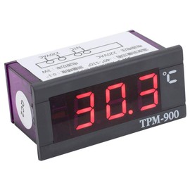 SYH&AQYE Mini LCD Digital Temperature, 12V Red Fahrenheit Digital Thermometer, LED Display with Industrial Grade Type Thermocouple Temperature Sensor