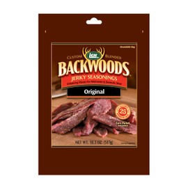 LEM Products Backwoods Original Jerky Seasoning, Ideal for Wild Game and Domestic Meat, Seasons Up to 25 Pounds of Meat, 18.3 Ounce Packet with Pre-Measured Cure Packet Included
