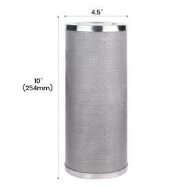Amwater Stainless Steel Cleanable Wire Mesh Filter Cartridge 10”Length,4.5"OD(50 Micron)