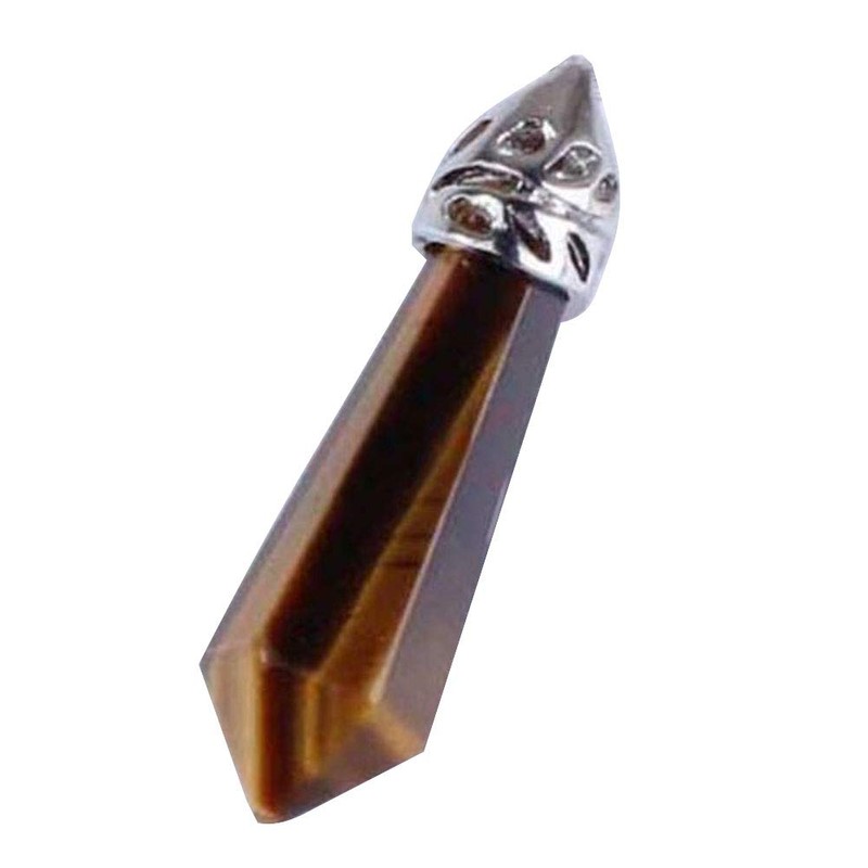 ISUI HP0263 Hexagon Pillar Double Sword Point Power Stone Pendant