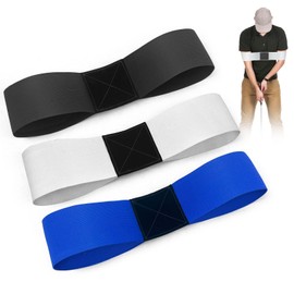 3 Pcs Golf Swing Trainer Arm Band - Body Connection Band for Consistent Swing Plane, Wrist Stability & Golf Swing, Golf Training Aid for Men (Black,Blue,White)