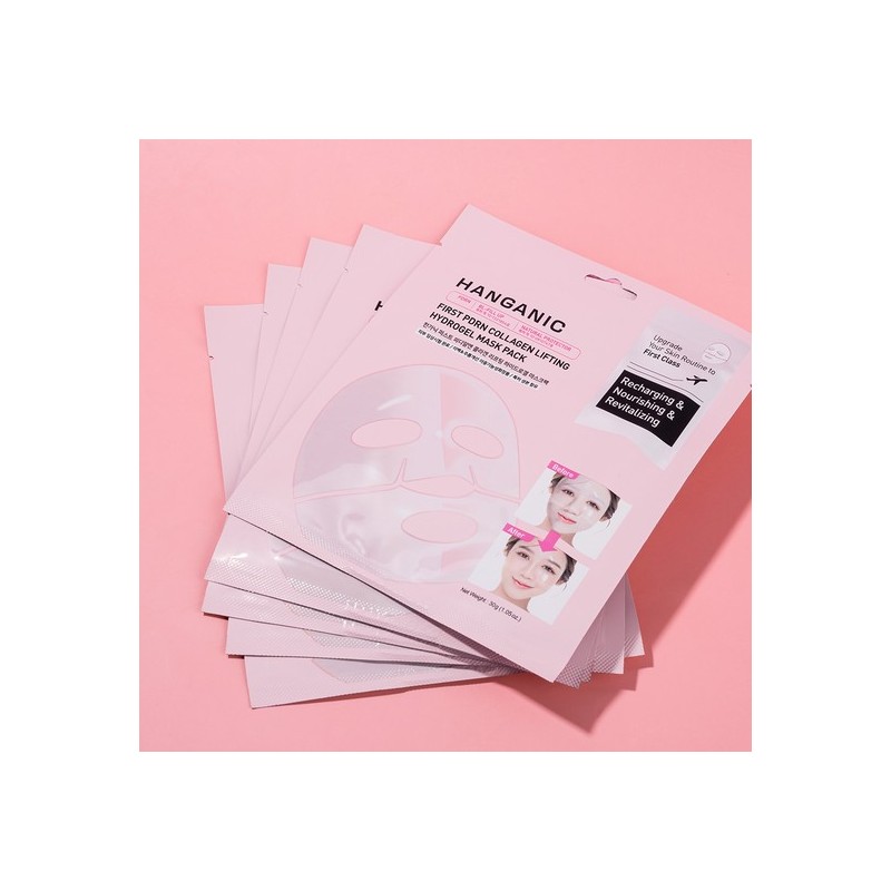 Hanganic First PDRN Collagen Lifting Hydrogel Mask Pack (5 Sheets)