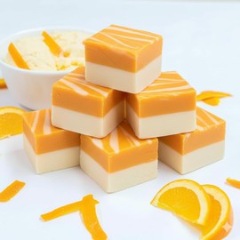 Valley Fudge, Orange Cream, Fresh Artisan Fudge, Real Butter, Gourmet Candy, Half Pound Package