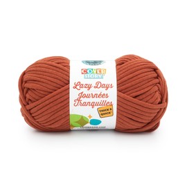 Lion Brand Yarn Cover Story Lazy Days Thick & Quick, Blanket Yarn, Pumpkin, 1 Pack
