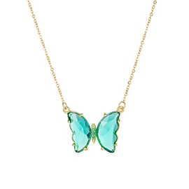 Butterfly Gifts Necklace for Women Girls Crystal Butterfly Necklaces for Women Butterfly Crystal Pendant Necklace for Daughter Gold Butterflies Necklace Butterfly Gift