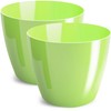 PECZEKO Shiny Flower Pot, Plastic Planter, Decorative Pot for Large
