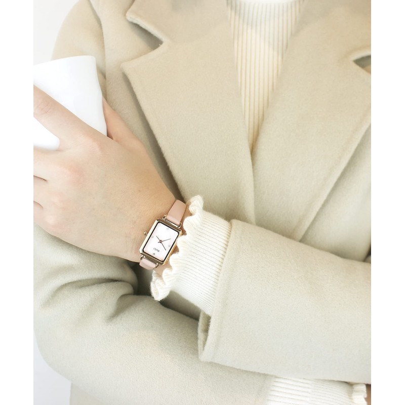 AVGI Women's Square Watch, Natural Stone Face, Waterproof for Life