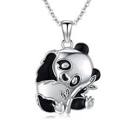 YEESIA Panda Necklace S925 Sterling Silver Panda Pendant Cute Animal Jewelry Gifts for Women Daughter Sister Friend Christmas