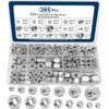 Hmevsafinect 285 PCS SAE Hex Nuts & Locknuts Assortment Kit,Include
