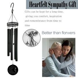 ARARTKEL - Carillones de viento conmemorativos para exteriores, 76 cm en memoria de pérdida, regalo de simpatía para papá, mamá y miembro de la familia, campanillas de metal para decoración al aire libre para tu jardín, patio…