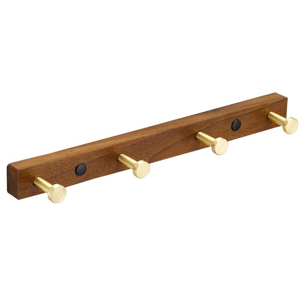 HaiFanWJ Wooden Wall Mounted Hangers, Natural Wooden Hooks with Multiple