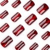 24 Piezas de Uñas Postizas a Presión, Uñas Falsas Cuadradas