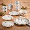 American Atelier Christmas Confetti 16 Piece Round Dinnerware Set, 10.5",