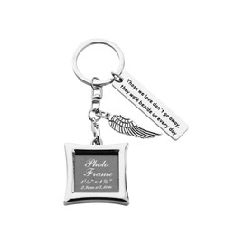AKTAP Photo Frame Keychain Memorial Gifts Those We Love Don't Go Away Picture Frame Keyring