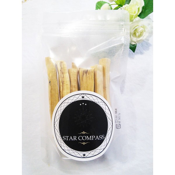 Star Compass Palo Santo Holly Wood Palo Santo 1.8 oz (50 g) Happiness Scent Included