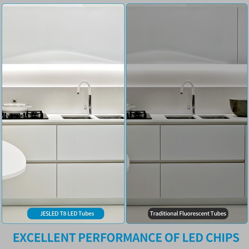 JESLED 24 Inch LED Tube Light, 2FT T8 Hybrid Type