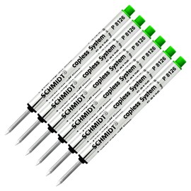 Schmidt 6 Pack P8126 Short Capless Rollerball - Green Ink