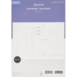 Filofax A5 Organiser Expense Tracker Refill, White