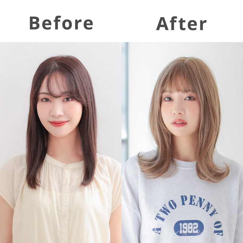 AQUADOLL Wg337DBR Wig, Medium, External Hall, Long, Full Wig, Blonde,