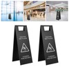MOCHAG 2 Pcs Stainless Steel Caution Wet Floor Sign, 23.6in