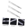 TOVINANNA 9pcs Stainless Steel Stamp Tweezer Lightweight False Eyelash Nipper