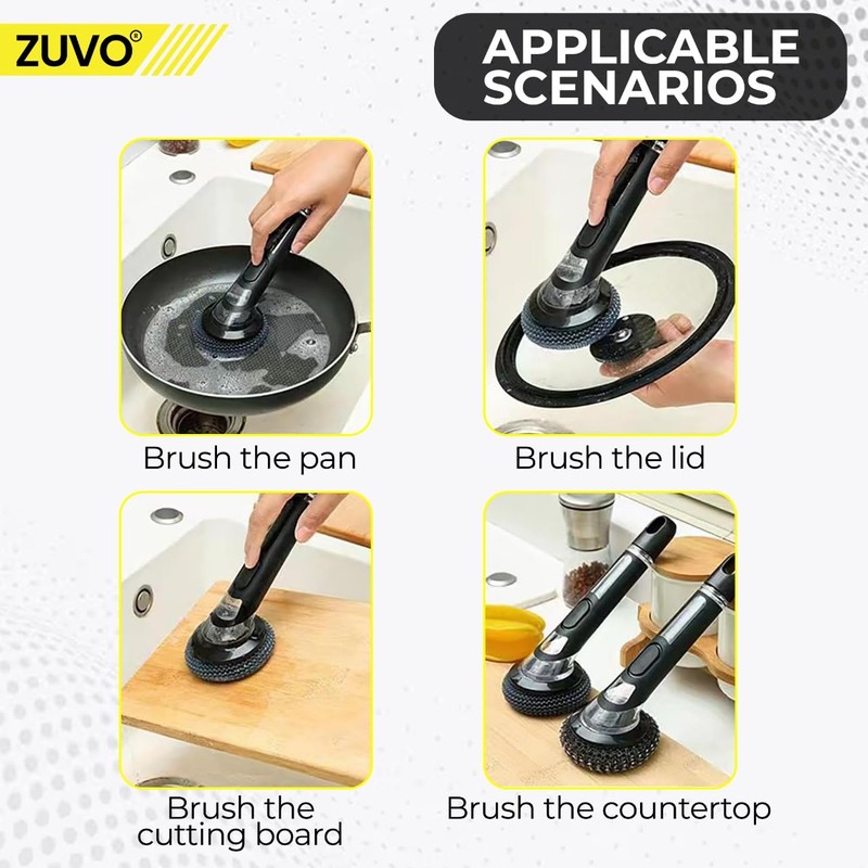 Zuvo Scrubbing Brush Wire, Black, 1