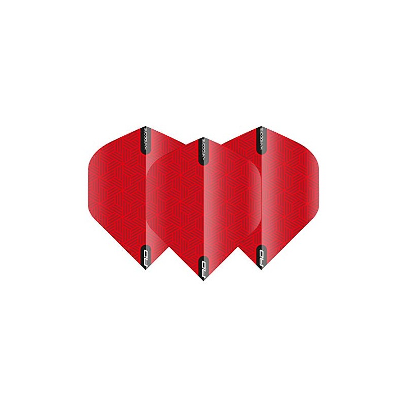 Hardcore XT Red Patterned Extra Thick Standard Dart Flights -