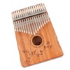 17 Keys Thumb Piano Mahogany Wood Finger Harp Mini Thumb