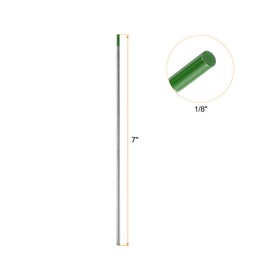 sourcing map 20pcs TIG Welding Tungsten Electrodes 1/8" x 7" Pure for Stainless Steel Welding, Aluminum Magnesium Alloy Welding Aerospace Automobile Manufacturing, Green WP