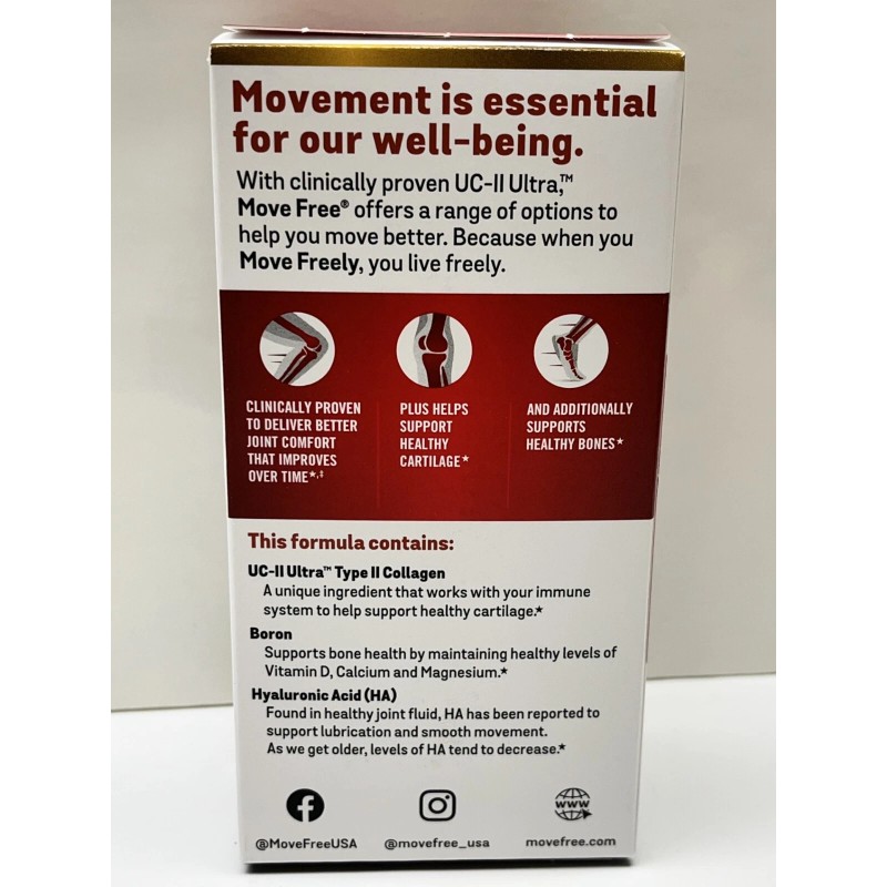 Schiff Move Free Ultra 3X Triple Action 75 Tablets NEW