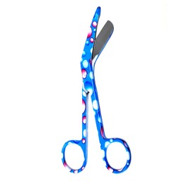 Set of 6 Assorted Pattern Nurse Doctor EMT Lister Bandage Scissors 5.5" (14cm), Stainless Steel, Premium Quality-Ideal Gift (Set 6)