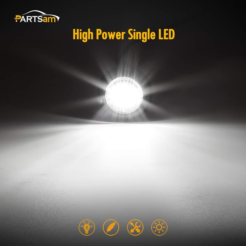 Partsam 10Pcs 3/4-Inch Waterproof LED Side Marker Lights - Flush
