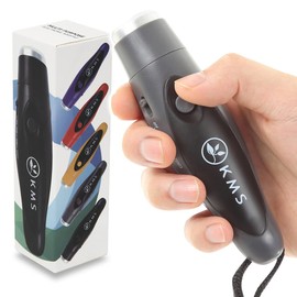 KMS Electronic Whistle, Loud Volume, 120db, 3 Types of Whistle Sounds, Sports, Referees, Disaster Preparedness (Gray)