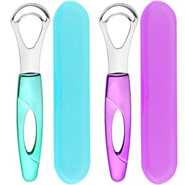 Tongue Cleaner, Tongue Scraper, Tongue Cleanser, Tongue Scraper, Tongue Scraper Cleaner, Helps Fight Bad Breath, Tongue Scrapers (Purple&Blue)