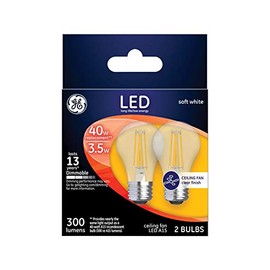 GE A15 E12 (Candelabra) LED Bulb Soft White 40 Watt Equivalence 2 pk