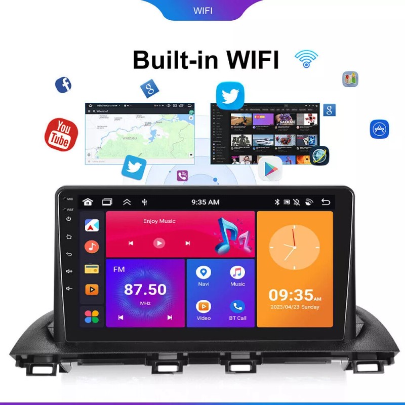 t-carplay W/ Camera Apple Carplay Android Auto Radio Stereo GPS