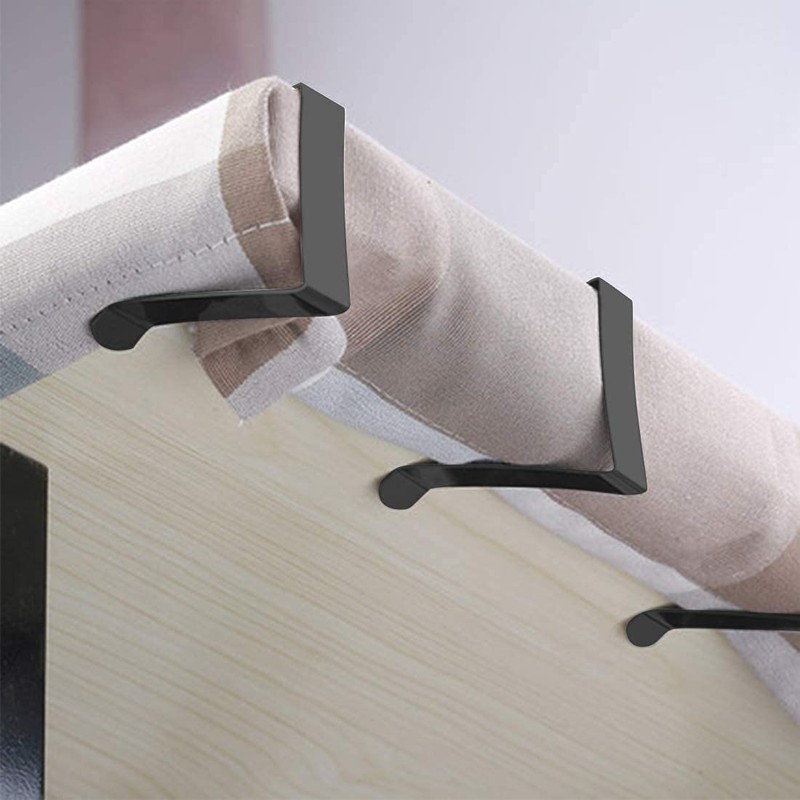 Table Cloth Clip Black, Stainless Steel Made Wide Triangular Non-slip
