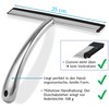 cocofy Shower Squeegee Stainless Steel 25 cm Wide, Shower Screen