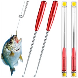 Orrdiffi Fishing Hook Remover Quick Stainless Steel Hook Remover Fishing Quick Disgorger Portable Hoe Remover with Magnets Fishing Accessories for Small and Large Hoe Remover Fishing Pack of 2