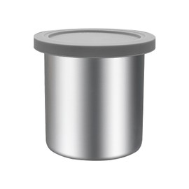 Stainless Steels Fit for Ninja Creami Containers- 2 Pack, 16oz Cups, Compatible with Ninja NC301, NC300, NC299AMZ, Fit for Ninja Creami Stainless Steel Pint, Silicone Lids, NC301 Creami Containers