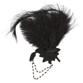 Lovfingu Fascinator Peacock Feather Hair Clips Flapper Headband Art Deco 20's Accessories for Women 10Green