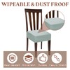 sourcing map 4Pcs PU Dining Chair Seat Covers, Stretch Chair