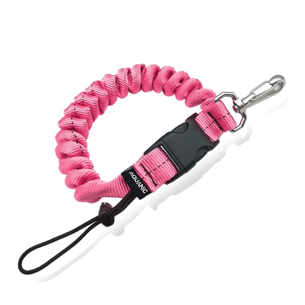 nitescuba Spiral Cable Spring Coil for Diving, Diving Accessories, Anti-Lost Spring Coil Lanyard with Quick Release Buckle for Underwater Cameras and Diving Flash Lights, pink