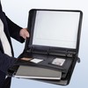 Travigo 3-Ring Zipper Business Leather Portfolio folder| 1.25" 3-Ring Binder