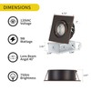 KnLnny Ware Square Oil Rubbed Bronze 4 Inch Led Recessed