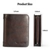 MANBANG Mens Wallet Zipper Genuine Leather RFID Card Holders Cowhide